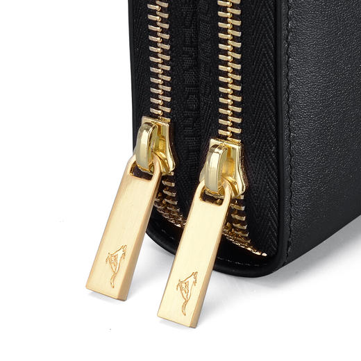 七匹狼 男士手包大容量双拉链手拿包头层牛皮多功能手抓包 1A2154083-01/02黑色小号/咖色小号 商品图3