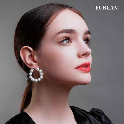 EURLAN.  A系列 品牌经典珍珠耳圈 广告款 商品图2