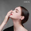 EURLAN.  B系列 彩钻爱心耳环  个性黑 商品缩略图2