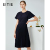 EITIE爱特爱夏季新款时尚飞飞袖通勤百搭简约文艺百褶连衣裙B2007494 商品缩略图0