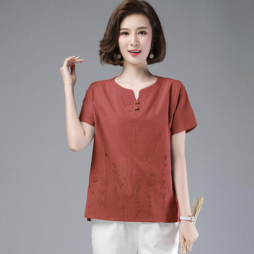 MQ-1816-X01夏装新款大码宽松纯棉短袖t恤YY 商品图4