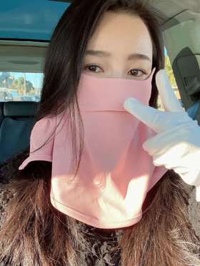 现货~正版授权韩国VVC夏季新款防晒面罩女薄款防紫外线露鼻透气遮阳面罩全脸(817)