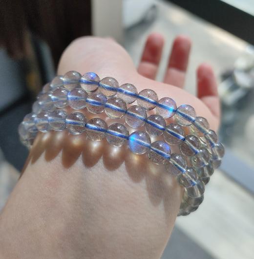 蓝光灰月光3圈手串 商品图2