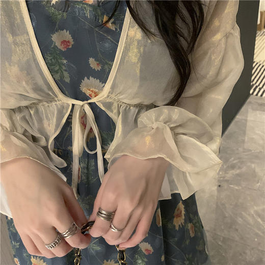 夏季防晒开衫 仙女上衣披肩配裙子上衣薄海边度假罩衫 商品图2