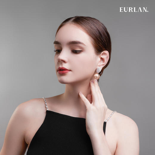 EURLAN.  D系列 幸运球耳环 粉色 商品图3