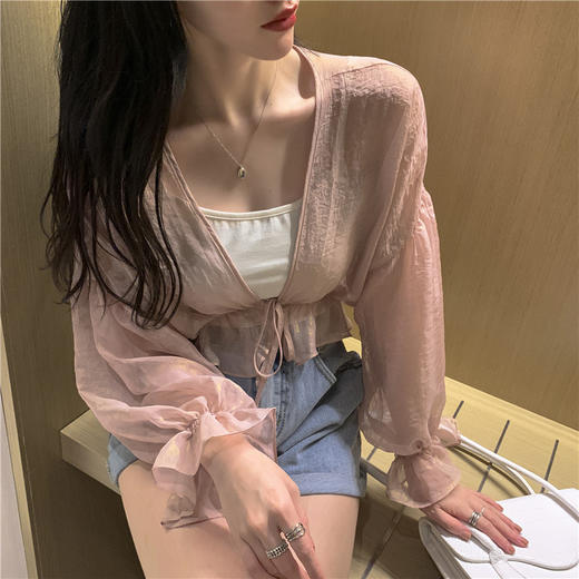 夏季防晒开衫 仙女上衣披肩配裙子上衣薄海边度假罩衫 商品图4
