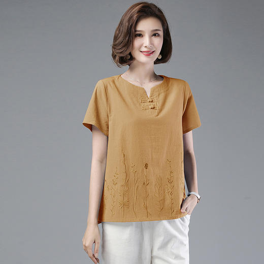 MQ-1816-X01夏装新款大码宽松纯棉短袖t恤YY 商品图2