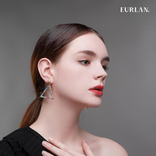 EURLAN.  B系列 彩钻耳环 商品图3