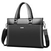 七匹狼 男包手提包男单肩包头层牛皮商务包休闲软皮斜跨包横款 14英寸电脑包情人节生日礼物 1A3464054-01黑色 商品缩略图0