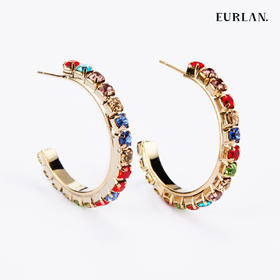 EURLAN.  B系列 彩钻耳环
