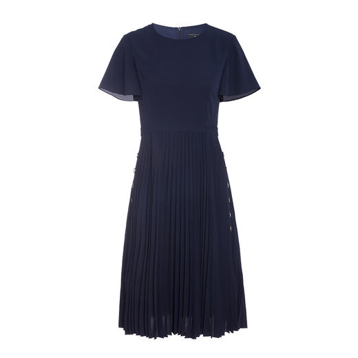 EITIE爱特爱夏季新款时尚飞飞袖通勤百搭简约文艺百褶连衣裙B2007494 商品图4