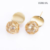 EURLAN.  D系列 幸运球耳环 金色 商品缩略图1