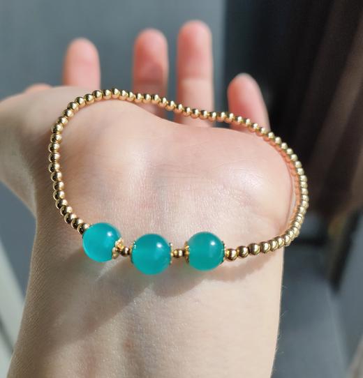 天河石K金珠时尚手链(9K金珠) 商品图0