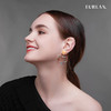 EURLAN.  B系列 彩钻爱心耳环  靓丽黄 商品缩略图3