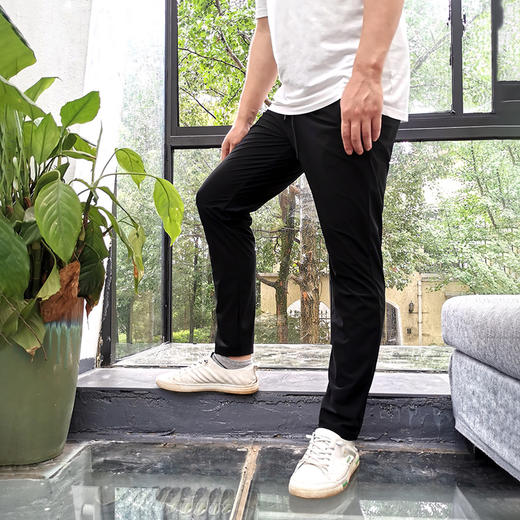 【高弹不闷汗 舒爽透气】宾卡加BIKAGA男士冰丝空调裤  黑色经典平角款 商品图5