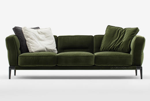 Bell 三人沙发 | 更多座位组合，皮布面料可选，详询客服 商品图1