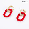 EURLAN.  C系列 耳环连环扣红 商品缩略图1