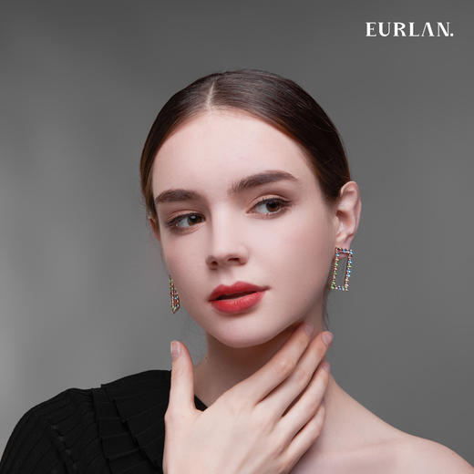 EURLAN.  B系列 彩钻耳环 商品图3