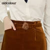 oldcolour秋季绒面短款半身裙L34061413 商品缩略图3