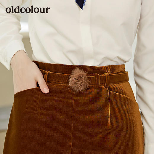 oldcolour秋季绒面短款半身裙L34061413 商品图3