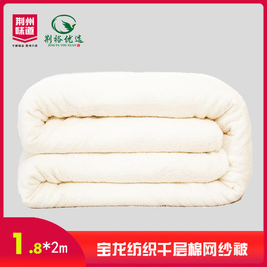 （电商）宝龙纺织千层棉网纱被1.8*2.0M  4.1-4.5斤/床（厂家直发） 商品图0