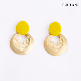 EURLAN.  C系列  柠檬黄 时尚耳环