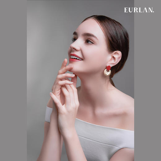 EURLAN.  彩色系列 幸运红 耳环 商品图2