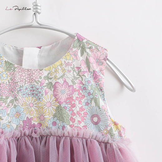 【马克珍妮 法式系列】新款夏装女童田园风网纱连衣裙213000 商品图3