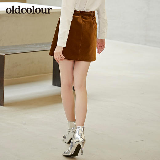 oldcolour秋季绒面短款半身裙L34061413 商品图2
