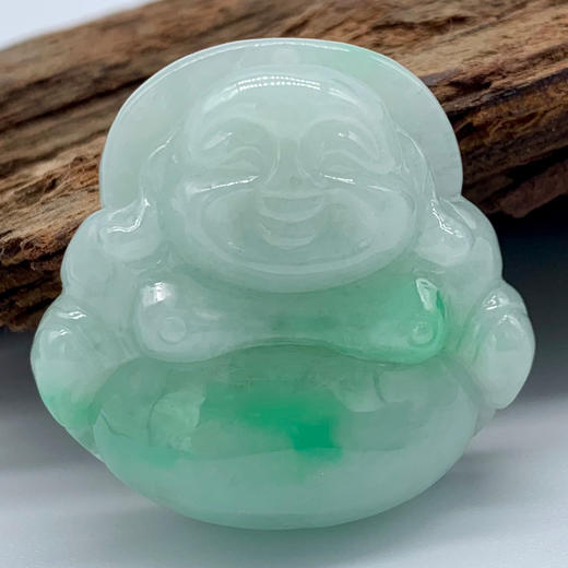 派瑞翡翠 翡翠佛 糯种 绿色 商品图3