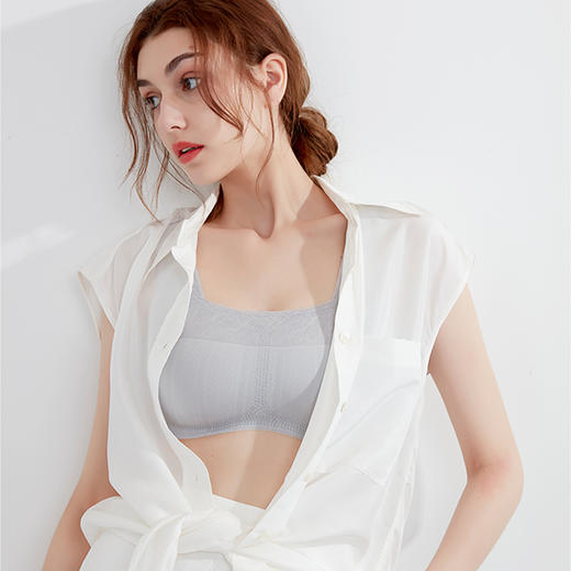 angieqstudio两穿背心式无痕乳胶文胸天然乳胶抗菌内裤
