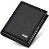 七匹狼 男士钱包短款 商务休闲两折竖款牛皮夹多功能卡包 3A1313112-01黑色 商品缩略图0