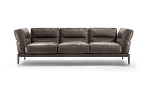 Bell 三人沙发 | 更多座位组合，皮布面料可选，详询客服