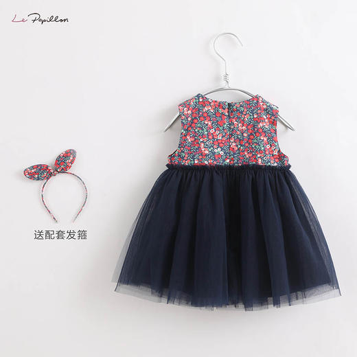 【马克珍妮 法式系列】新款夏装女童田园风网纱连衣裙213000 商品图2