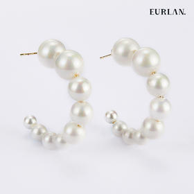 EURLAN.  A系列 珍珠优雅耳圈百搭