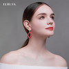 EURLAN.  C系列 耳环连环扣红 商品缩略图2