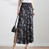 丁摩 休闲真丝乔其纱阔腿裤女高腰垂感轻薄印花桑蚕丝九分裤20-179DS399 商品缩略图11