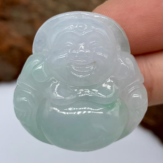 派瑞翡翠 翡翠佛 糯种 淡绿色 商品图2