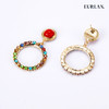 EURLAN.  B系列 彩钻耳环  如意红 商品缩略图1