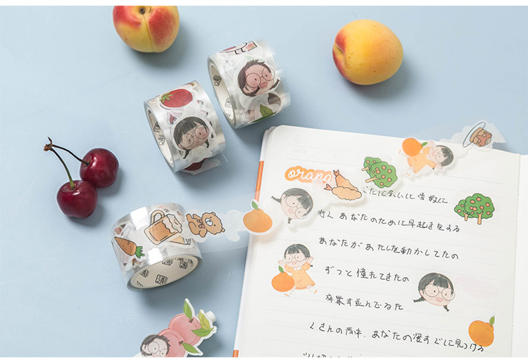 三年二班z麻球清新可爱手账贴纸创意卡通和纸胶带diy装饰素材贴纸