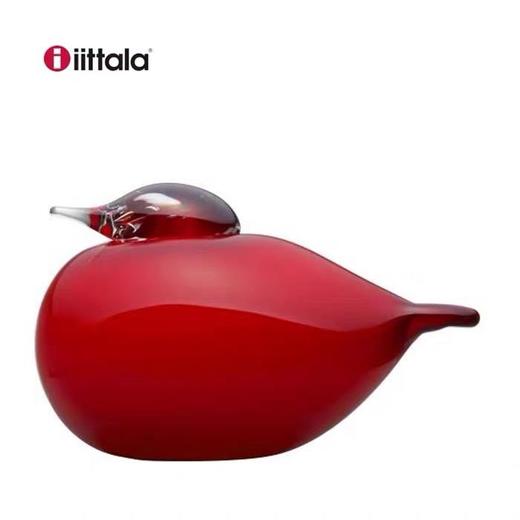 手工玻璃鸟系列-蔓越莓红色好运滚滚 商品图0