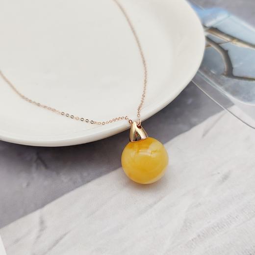 18K金蜜蜡项链 商品图1