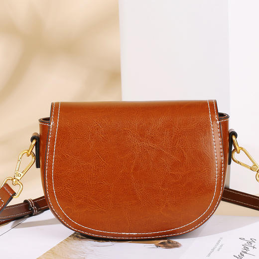 SX-8868新款时尚真皮女包   韩版风范贝壳包百搭手提单肩斜挎包 商品图1