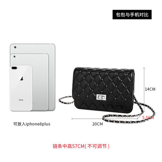 MTBT-M041CA3825新款小香风真皮女包时尚ins潮流链条包 商品图2