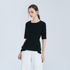 EITIE爱特爱女装春夏五分袖套头修身百搭显瘦上衣T恤5713405 商品缩略图2