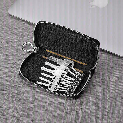 七匹狼钥匙包 男士钥匙扣汽车钥匙包时尚锁匙包A138232-01AJ2黑色 商品图4
