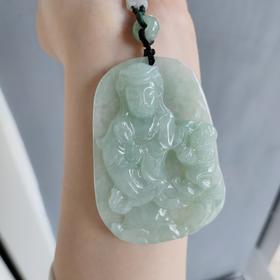 翡翠送子观音项链
