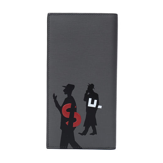 Salvatore Ferragamo/菲拉格慕 男士深灰色牛皮长款对折钱包钱夹FG1925805292 商品图0