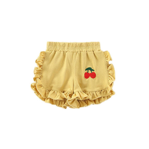 MR-90007新品樱桃儿童裤  宝宝潮流木耳花边女童短裤 商品图4