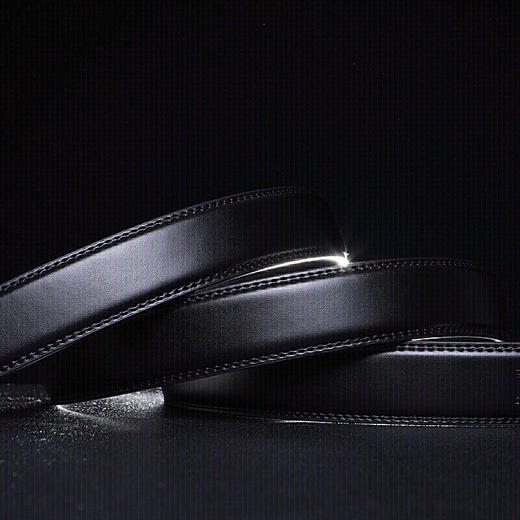 七匹狼皮带男牛皮不带头 带条无头皮带男自动扣腰带男士裤带身M77821A743-01黑色 商品图2